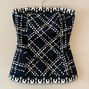 WHBM Strapless Belted Top